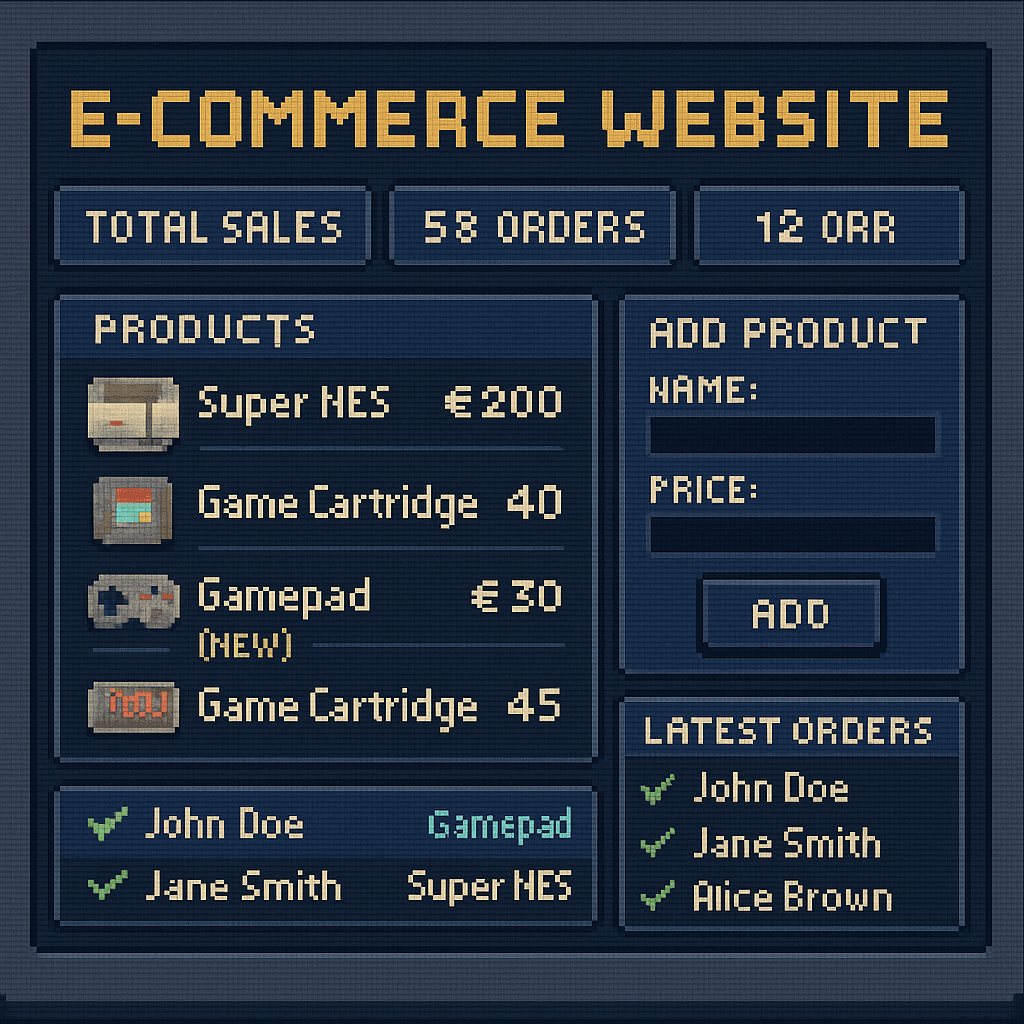 E-Commerce — products & orders